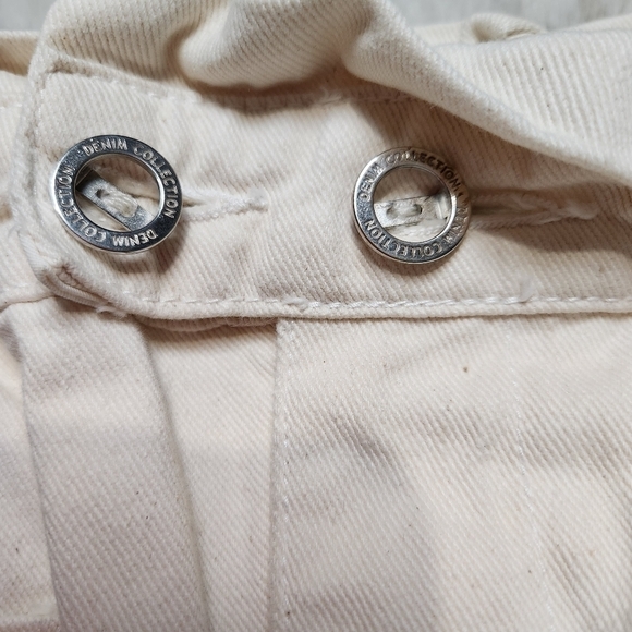 Pants High-waist 100% Cotton Cream color Y2K 90's Size 2 ZARA - Picture 10 of 16